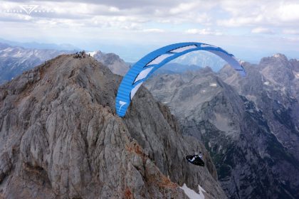 Queen paraglider over triglav